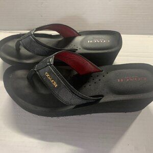 Coach Jolene Wedge Mid Heel Height Wedge Sandals for Women/Girls: Size 7